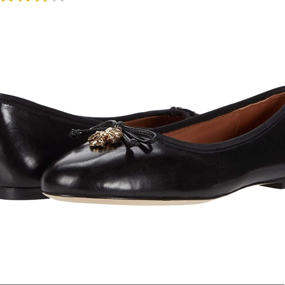 !SOLD! Tory Burch Logo Charm Ballet Flat Size 9 -NWT - Picture 3 of 7